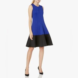 Elegant Calvin Klein A-Line Fit Scuba Knit Sleeveless Dress | Women’s Size 2